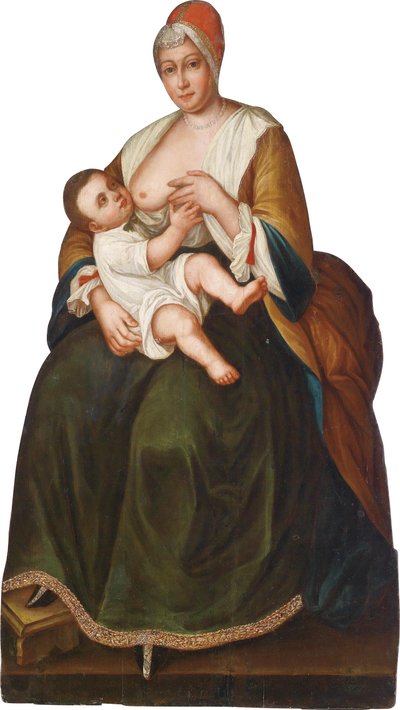 A Nursing Woman by Flämische Schule